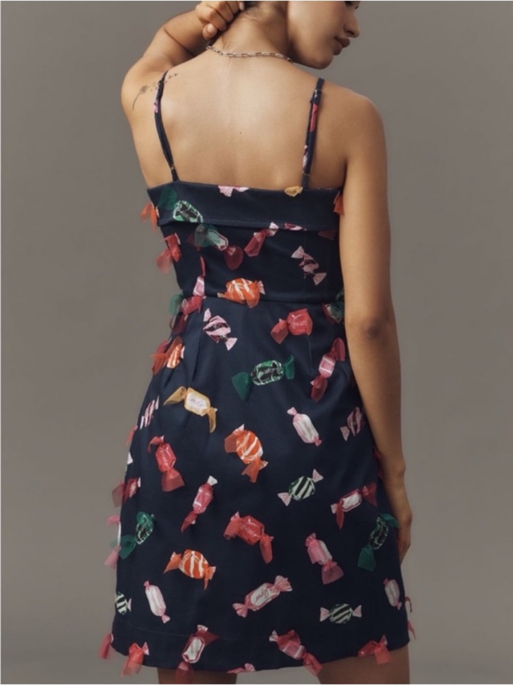 NWT Anthropologie Maeve Printed Buttondown Mini 3D Candies Vacay Party Dress - Picture 2 of 12